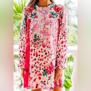 Umgee NWOT Floral Long Sleeve Womens Dress Tunic Easter Spring Summer Size M